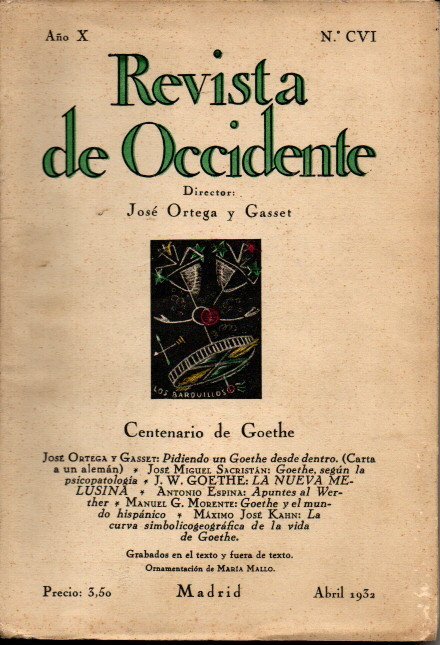 REVISTA DE OCCIDENTE. AO X. N. CVI. ABRIL 1932.