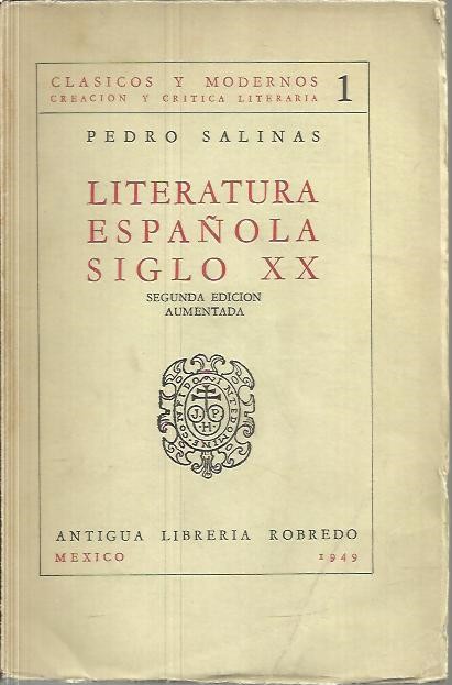 LITERATURA ESPA�OLA SIGLO XX.