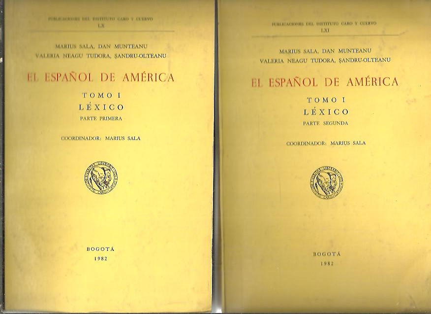 EL ESPA�OL DE AMERICA. TOMO I. LEXICO.