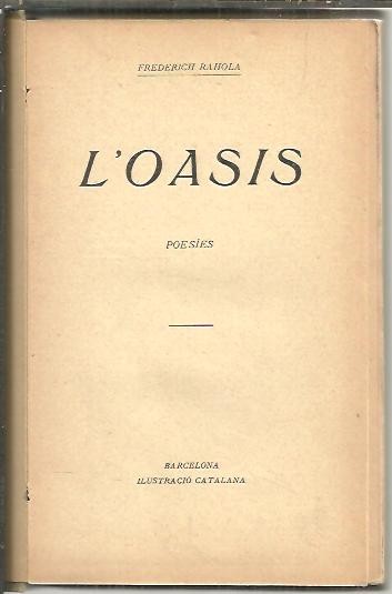 L'OASIS. POESIES.