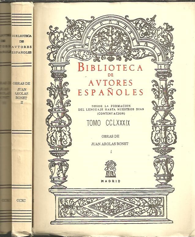 OBRAS DE JUAN AROLAS BONET.