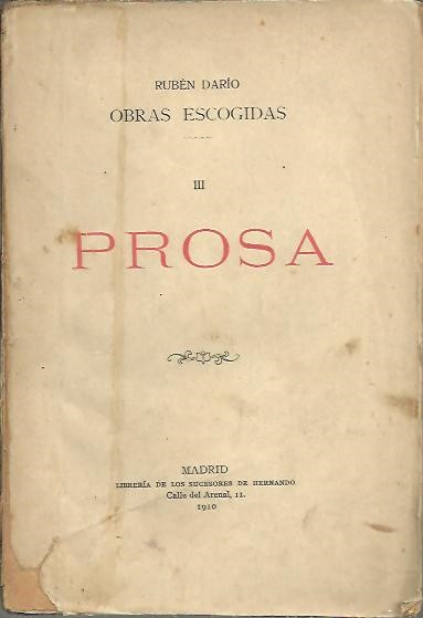 OBRAS ESCOGIDAS. III. PROSA.