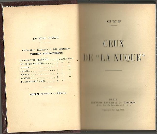 CEUX DE LA NUQUE.
