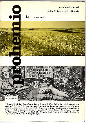 PROHEMIO. REVISTA DE LING��STICA Y CRITICA LITERARIA. I-VI.