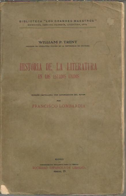 HISTORIA DE LA LITERATURA EN LOS ESTADOS UNIDOS.