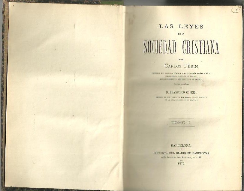 LAS LEYES DE LA SOCIEDAD CRISTIANA.