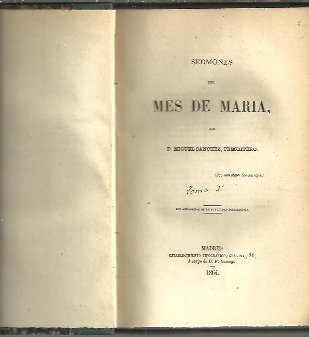 SERMONES DEL MES DE MARIA.