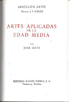 ARTES APLICADAS DE LA EDAD MEDIA.