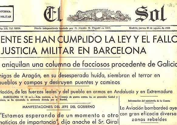 EL SOL. A�O XX. N. 5921. 13-AGOSTO-1936.