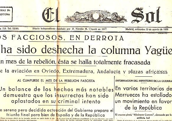 EL SOL. A�O XX. N. 5926. 19-AGOSTO-1936.