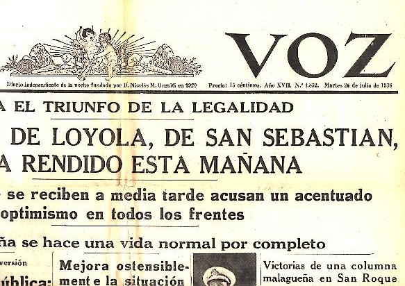LA VOZ. A�O XVII. N.4852. 28-JULIO-1936.