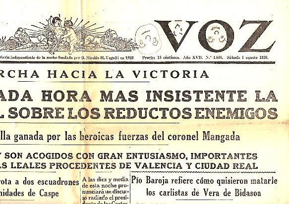 LA VOZ. A�O XVII. N.4856. 1-AGOSTO-1936.