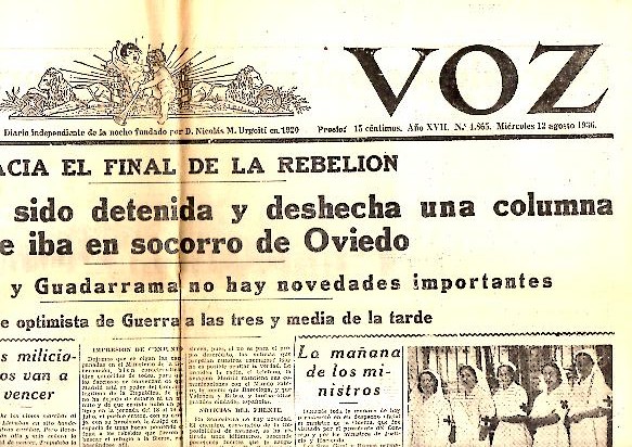 LA VOZ. A�O XVII. N.4865. 12-AGOSTO-1936.