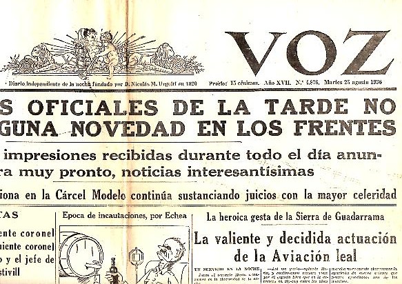 LA VOZ. A�O XVII. N.4876. 25-AGOSTO-1936.