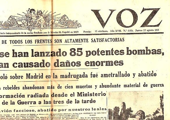 LA VOZ. A�O XVII. N.4878. 27-AGOSTO-1936.