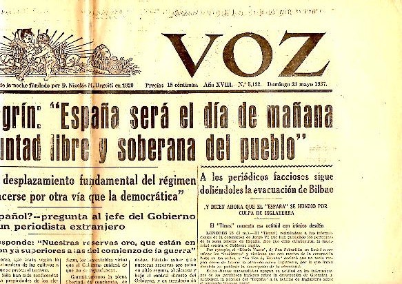 LA VOZ. A�O XVIII. N. 5122. 23-MAYO-1937.