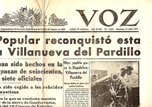LA VOZ. A�O XVIII. N. 5165. 11-JULIO-1937.