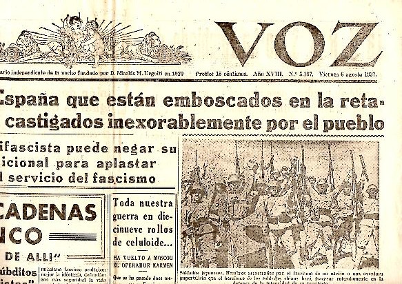 LA VOZ. A�O XVIII. N. 5187. 6-AGOSTO-1937.
