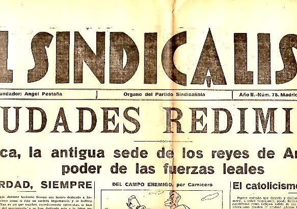 EL SINDICALISTA. ORGANO DEL PARTIDO SINDICALISTA. A�O II. N. 78. 9-SEPTIEMBRE-1936.