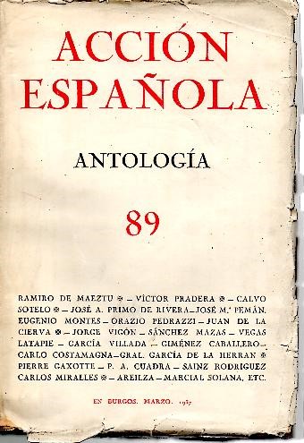 ACCION ESPA�OLA. ANTOLOGIA.