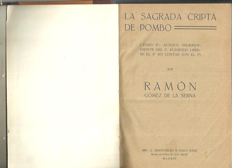 LA SAGRADA CRIPTA DE POMBO.