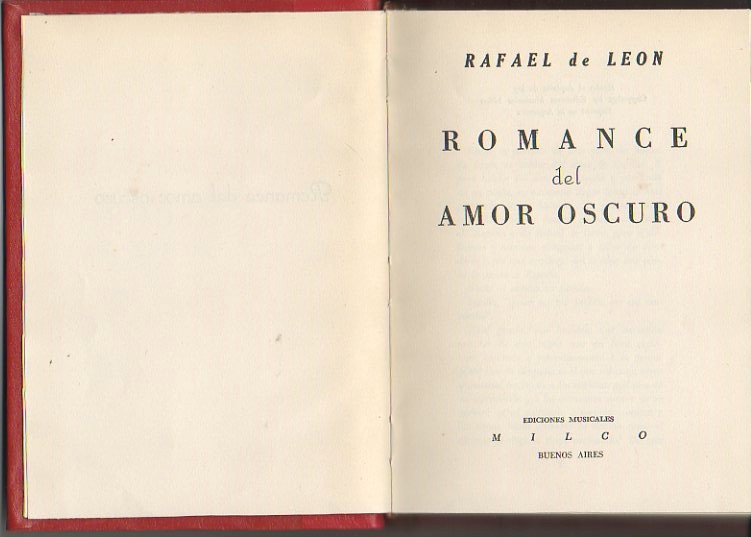 ROMANCE DEL AMOR OSCURO.