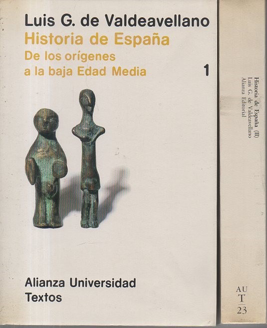 HISTORIA DE ESPA�A. DE LOS OR�GENES A LA BAJA EDAD MEDIA. TOMOS I Y II.