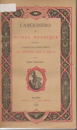CANCIONERO. TOMO SEGUNDO.