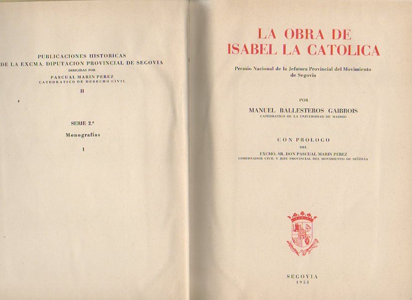LA OBRA DE ISABEL LA CATOLICA.