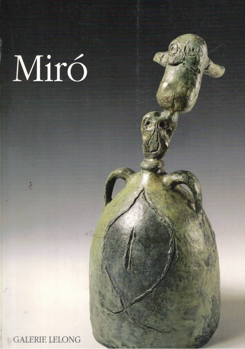 JOAN MIRO. CHASSEUR DE SIGNES, DANS LE BRONZE, SUR LA FEUILLE.