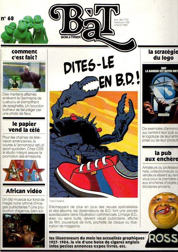 BAT. BON A TIRER. N. 68. OCTOBRE. 1984. DITES-LE EN B.D.!.