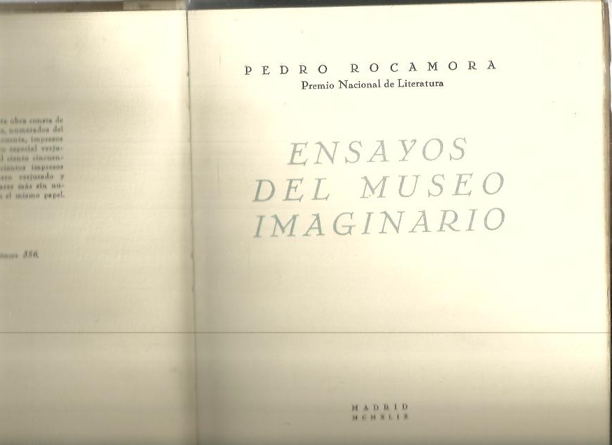 ENSAYOS DEL MUSEO IMAGINARIO.