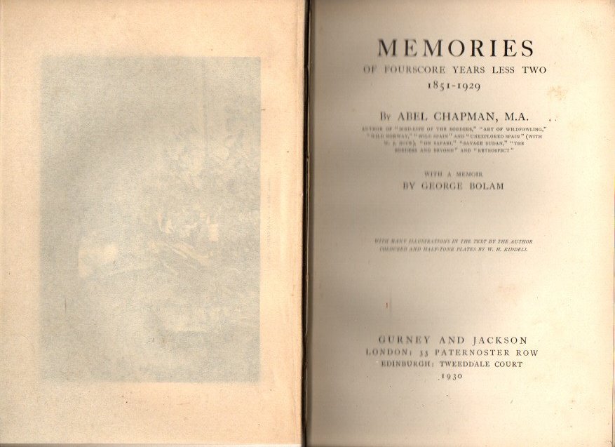 MEMORIES OF FOURSCORE YEARS LESS TWO 1851-1929. WITH A MEMOIR BY GEORGE BOLAM.