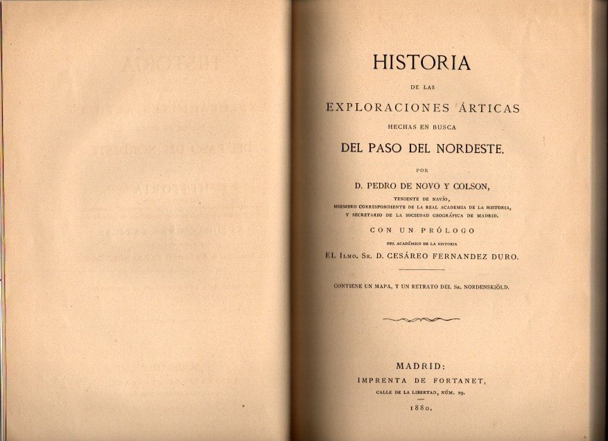 HISTORIA DE LAS EXPLORACIONES ARTICAS HECHAS EN BUSCA DEL PASO DEL NORDESTE.